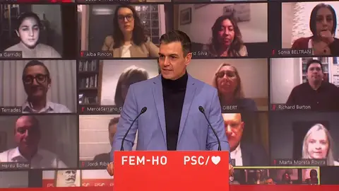 Pedro Sánchez, sobre las próximas elecciones catalanas, habrá que elegir entre "división o la unión" Pedro Sánchez, sobre las próximas elecciones catalanas, habrá que elegir entre "división o la unión"