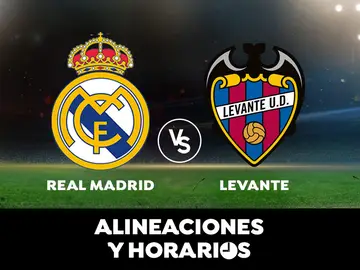 Real Madrid - Levante: Horario, alineaciones y dónde ver el partido de la Liga Santander en directo Real Madrid - Levante: Horario, alineaciones y dónde ver el partido de la Liga Santander en directo