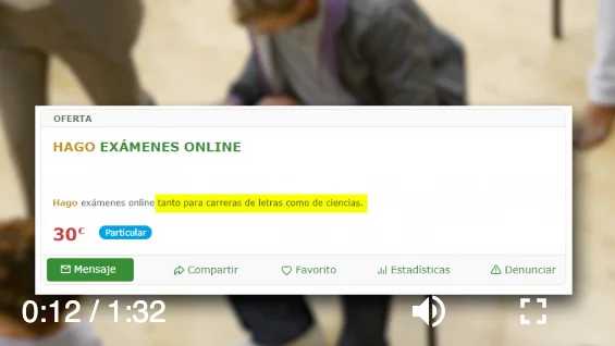 Anuncios exámenes online Anuncios exámenes online