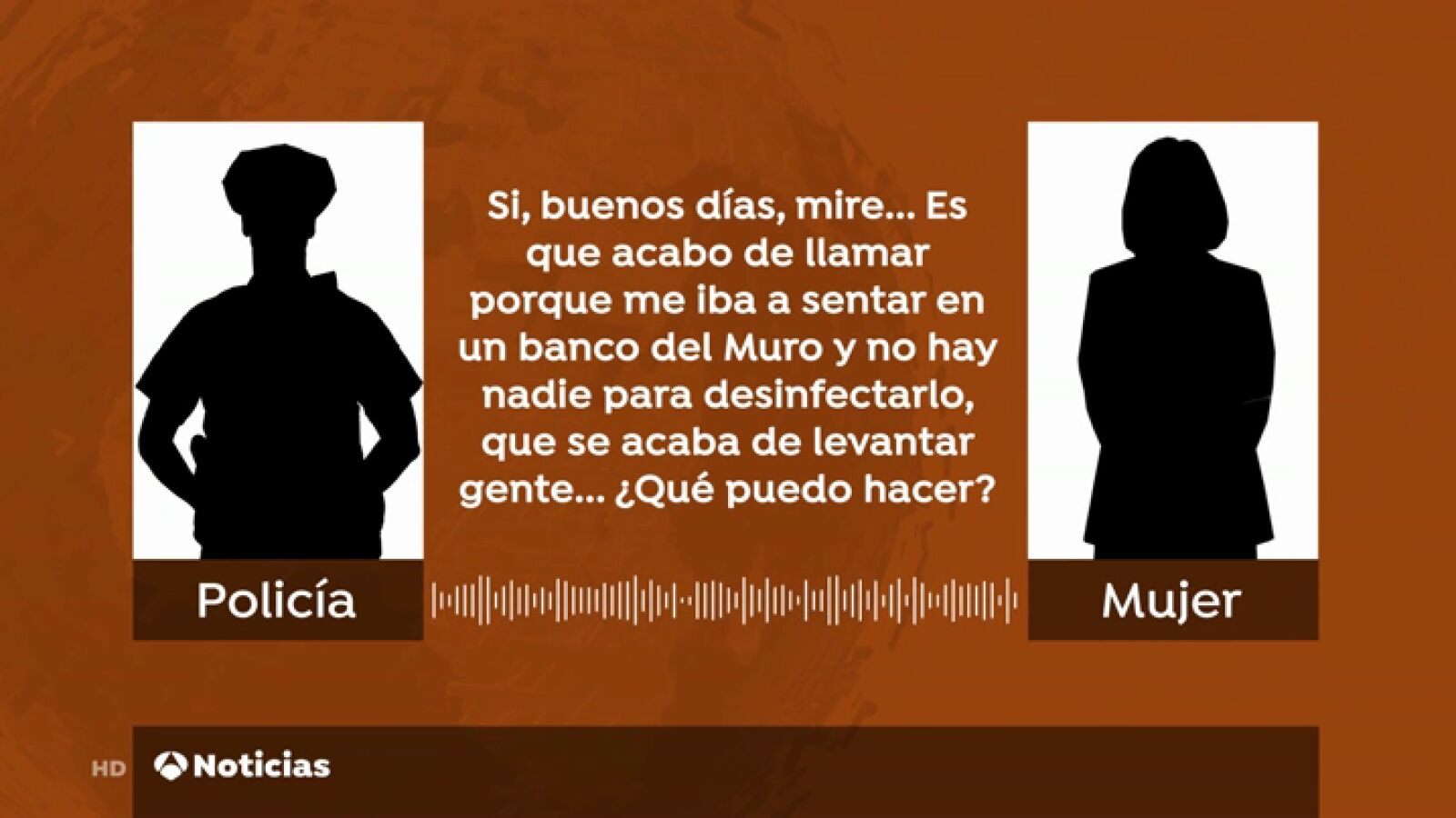 La insólita llamada de una mujer a la policía para que desinfectaran un banco donde poder sentarse