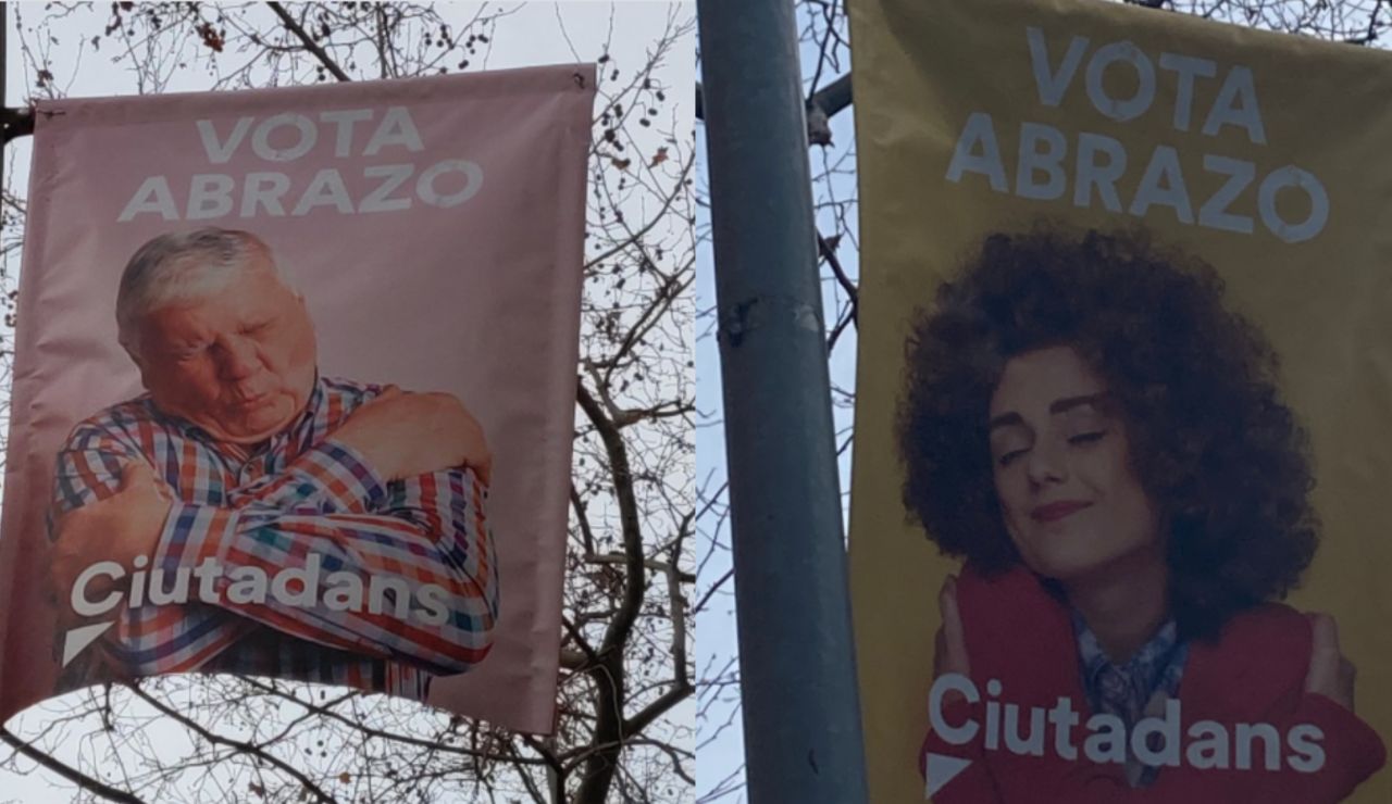 Elecciones catalanas 2021: Carteles electorales de Ciutadans en Cataluña