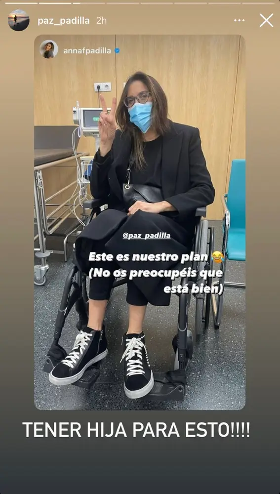 Paz Padilla sufre un accidente por el que acaba en silla de ruedas en el hospital