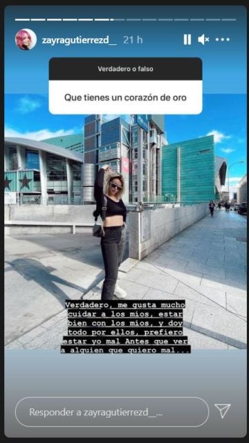La respuesta de Zayra Gutiérrez 