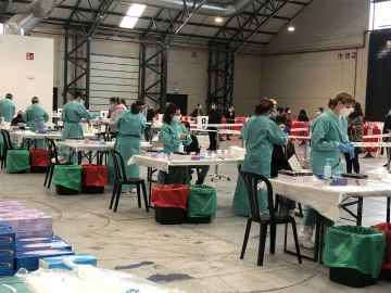 Cribado masivo de pruebas de coronavirus en el Instituto Ferial de Vigo