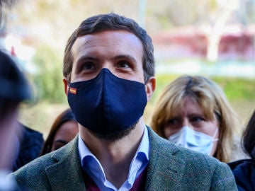 El presidente del Partido Popular, Pablo Casado, en Madrid