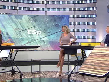 Vicente Vallés y Sandra Golpe en Espejo Público. Vicente Vallés y Sandra Golpe en Espejo Público.