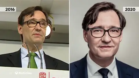 El efecto 'rejuvenecedor' de Salvador Illa en su cartel para las elecciones catalanes El efecto 'rejuvenecedor' de Salvador Illa en su cartel para las elecciones catalanes