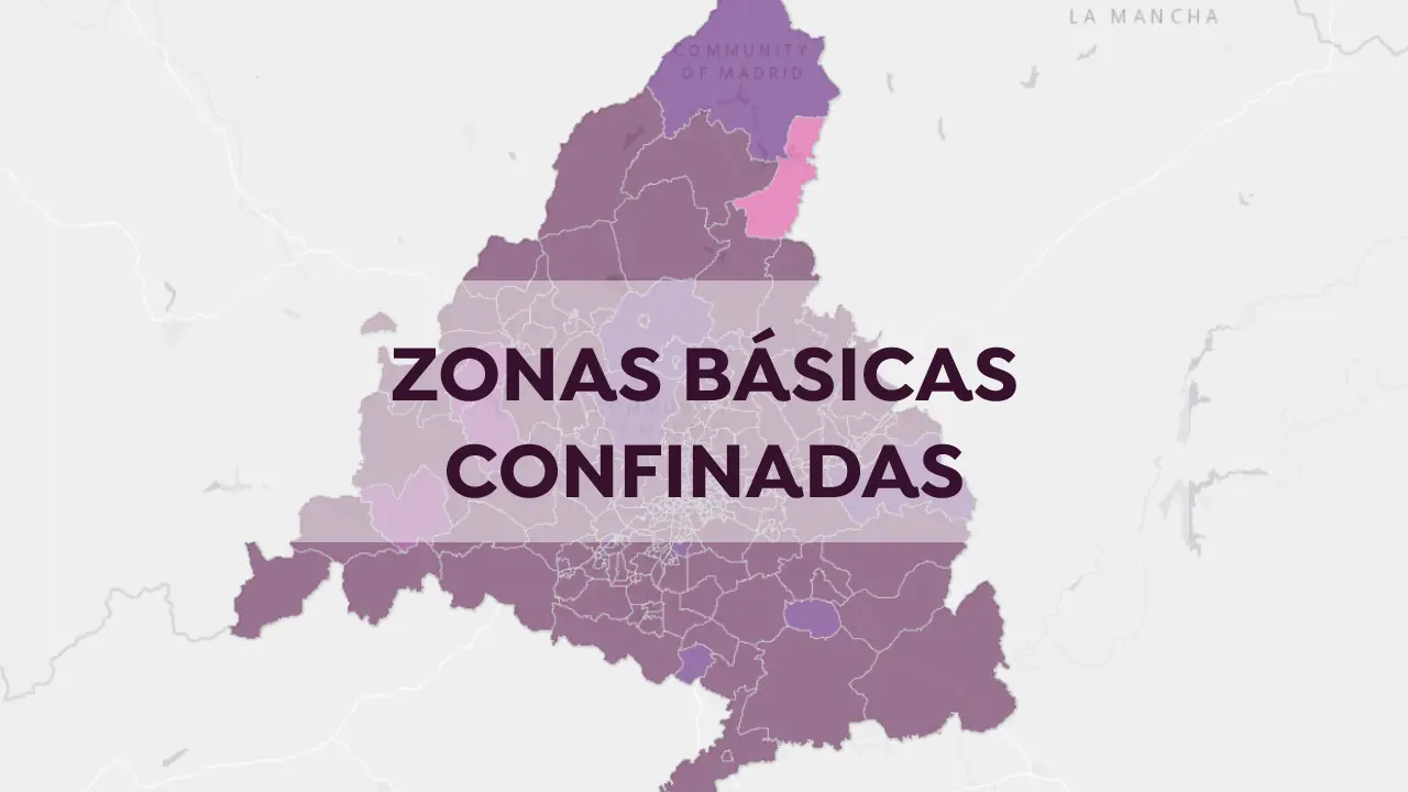 Restricciones Madrid: Mapa de las zonas básicas de salud confinadas en Madrid y todas las restricciones hoy Restricciones Madrid: Mapa de las zonas básicas de salud confinadas en Madrid y todas las restricciones hoy