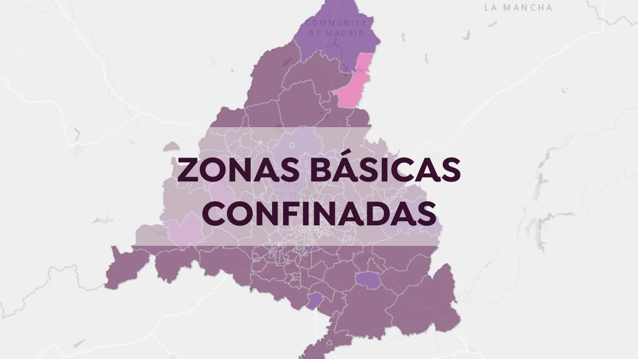 Restricciones Madrid: Mapa de las zonas básicas de salud confinadas en Madrid y todas las restricciones hoy Restricciones Madrid: Mapa de las zonas básicas de salud confinadas en Madrid y todas las restricciones hoy