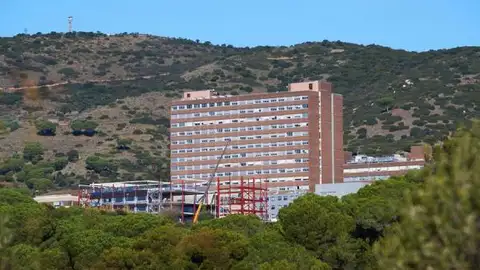 Imagen de archivo de la construcción dl hospital satélite al Can Ruti en Badalona Imagen de archivo de la construcción dl hospital satélite al Can Ruti en Badalona