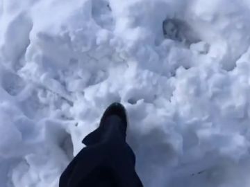 La distancia corta más larga recorrida por Matías Prats por la borrasca Filomena