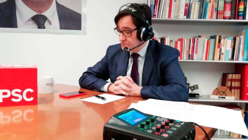 El candidato del PSC a las elecciones catalanas, Salvador Illa