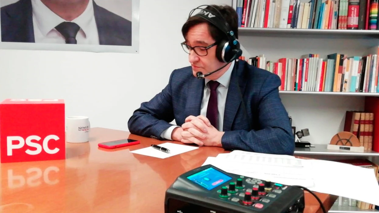 El candidato del PSC a las elecciones catalanas, Salvador Illa