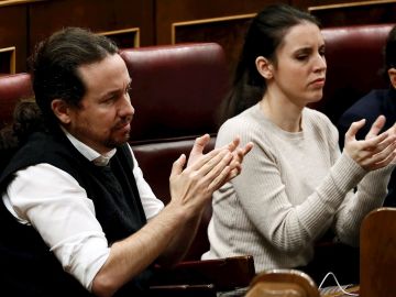 Pablo Iglesias e Irene Montero en una imagen de archivo en el Congreso