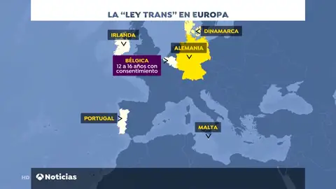 Esta es la 'ley Trans' vigente en distintos países de Europa Esta es la 'ley Trans' vigente en distintos países de Europa