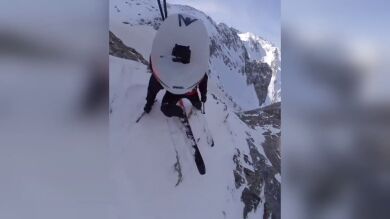 Aymar Navarro se juega la vida en un increíble descenso por el Valle de Arán