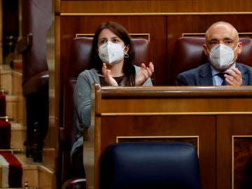 Los diputados socialistas Adriana Lastra y Rafael Simancas