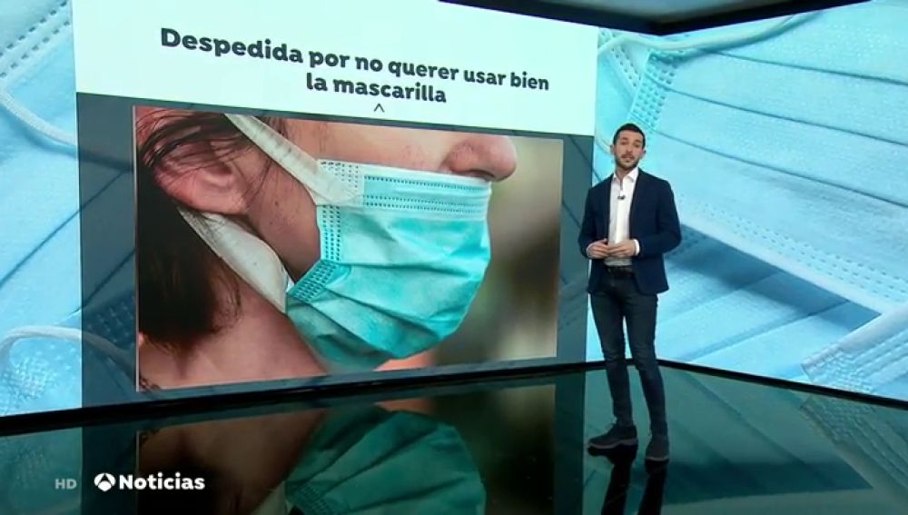 Primer caso de despido procedente en España por no colocarse bien la mascarilla contra el coronavirus