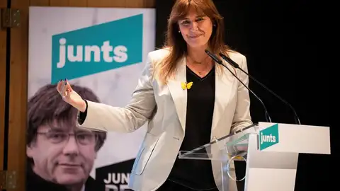 Laura Borràs, candidata de JxCat La candidata a la presidencia de la Generalitat JXCAT, Laura Borràs, en un acto de campaña para las elecciones catalanas en Badalona