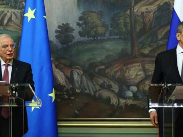 Josep Borrell y Sergei Lavrov