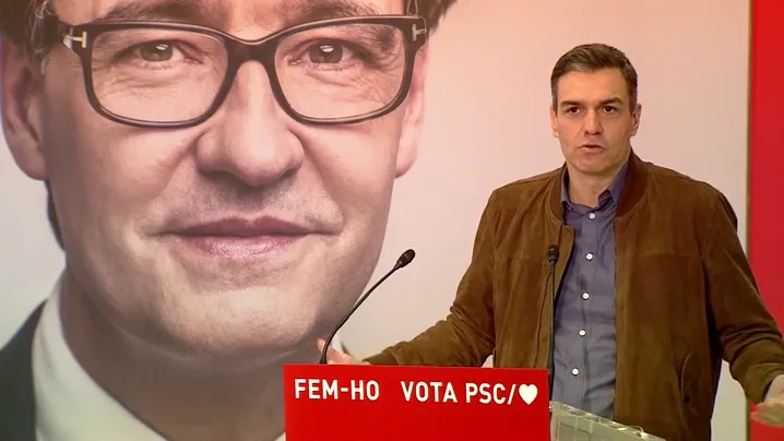 Pedro Sánchez, convencido del proyecto de Salvador Illa para las eleccciones catalanas: "Solo tú miras para el futuro" Pedro Sánchez, convencido del proyecto de Salvador Illa para las eleccciones catalanas: "Solo tú miras para el futuro"