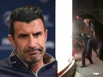 Luis Figo, sobre el saqueo de una tienda en Barcelona: "La libertad de expresión es más bonita con unas Nike" Luis Figo, sobre el saqueo de una tienda en Barcelona: "La libertad de expresión es más bonita con unas Nike"