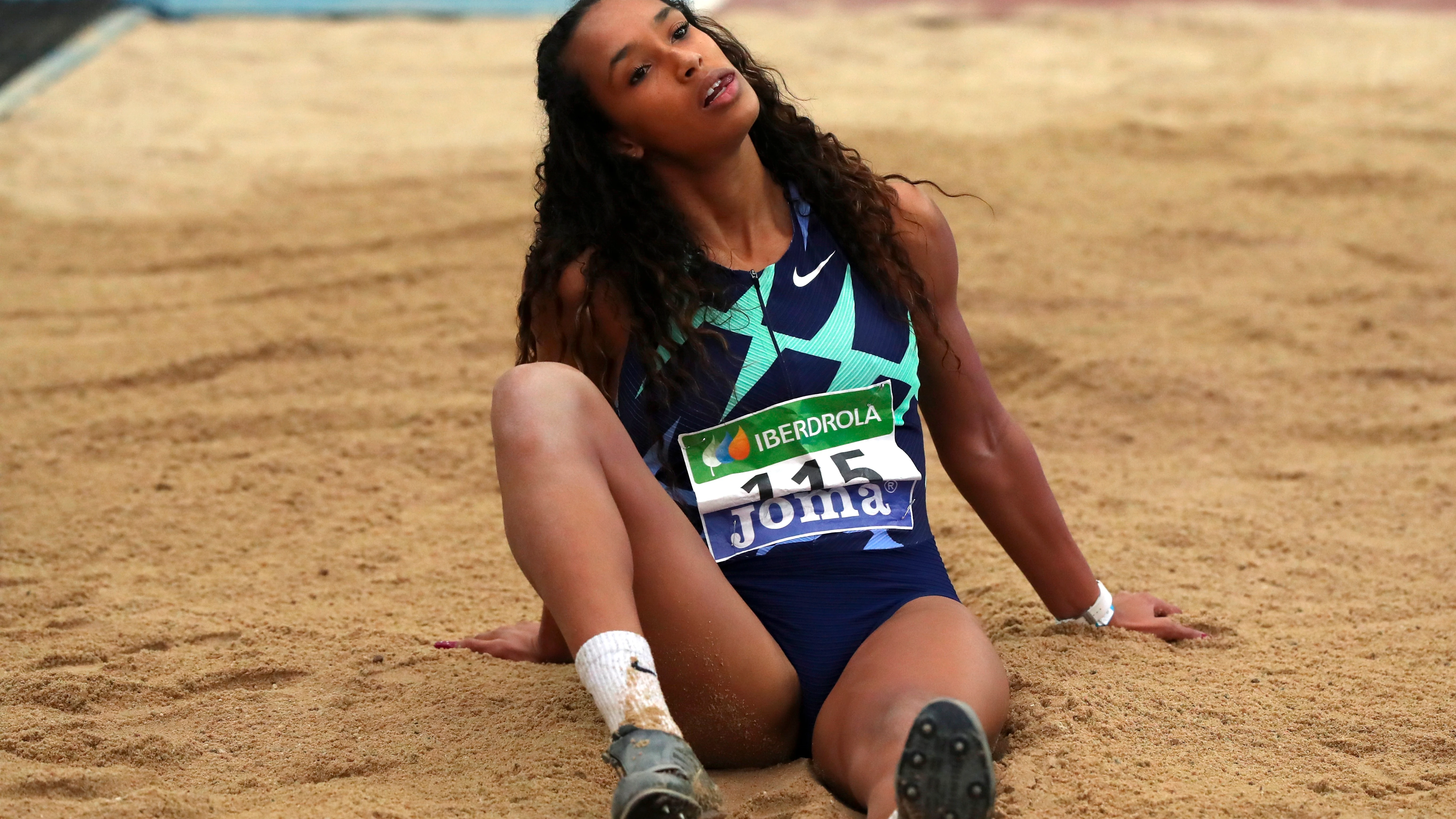 La atleta Mar&iacute;a Vicente en el Campeonato de Espa&ntilde;a