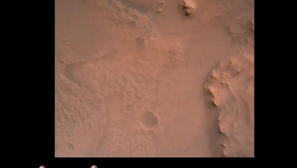 La superficie de Marte, vista desde el Perseverance.