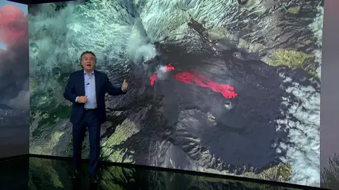Así se vio la erupción del volcán Etna desde el espacio Así se vio la erupción del volcán Etna desde el espacio