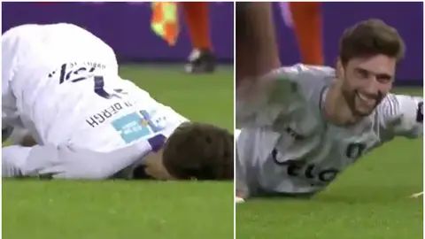 Jan van der Bergh celebra un gol ante el Genk Jan van der Bergh celebra un gol ante el Genk