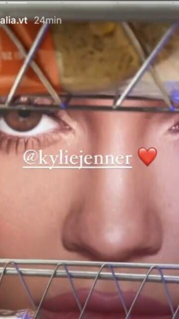 Kylie Jenner en las stories de Rosalía