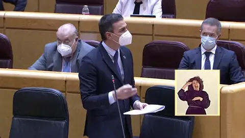 Pedro Sánchez: "El objetivo es que a finales de verano el 70% de la población esté vacunada y superemos esta maldita pandemia" Pedro Sánchez: "El objetivo es que a finales de verano el 70% de la población esté vacunada y superemos esta maldita pandemia"