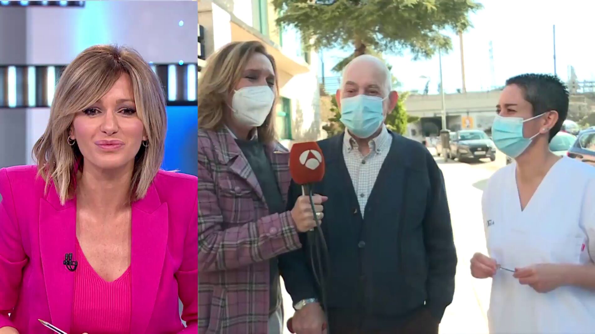 La alegr&iacute;a de Manuel al salir por primera vez de la residencia tras ser vacunado