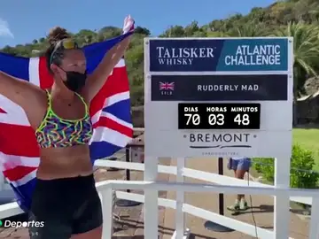 Jasmine Harrison establece un récord mundial al ser la mujer más joven en cruzar el océano Atlántico a golpe de remo Jasmine Harrison establece un récord mundial al ser la mujer más joven en cruzar el océano Atlántico a golpe de remo