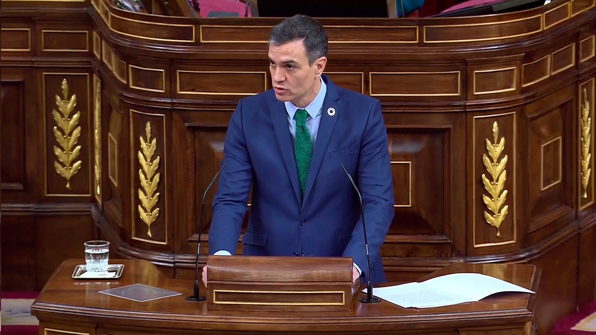 Pedro Sánchez durante su comparecencia en el Congreso Pedro Sánchez durante su comparecencia en el Congreso