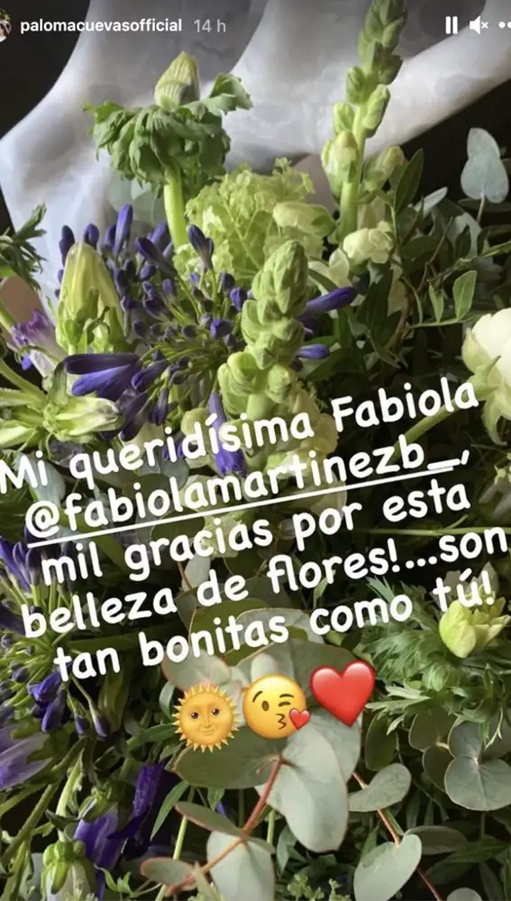 Paloma Cuevas enseña el detalle de Fabiola Martínez en su Instagram