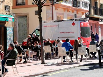 Una terraza en Oviedo.