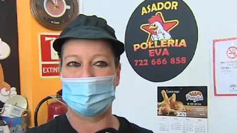 Eva, dueña de un asador en Algeciras. Coronavirus