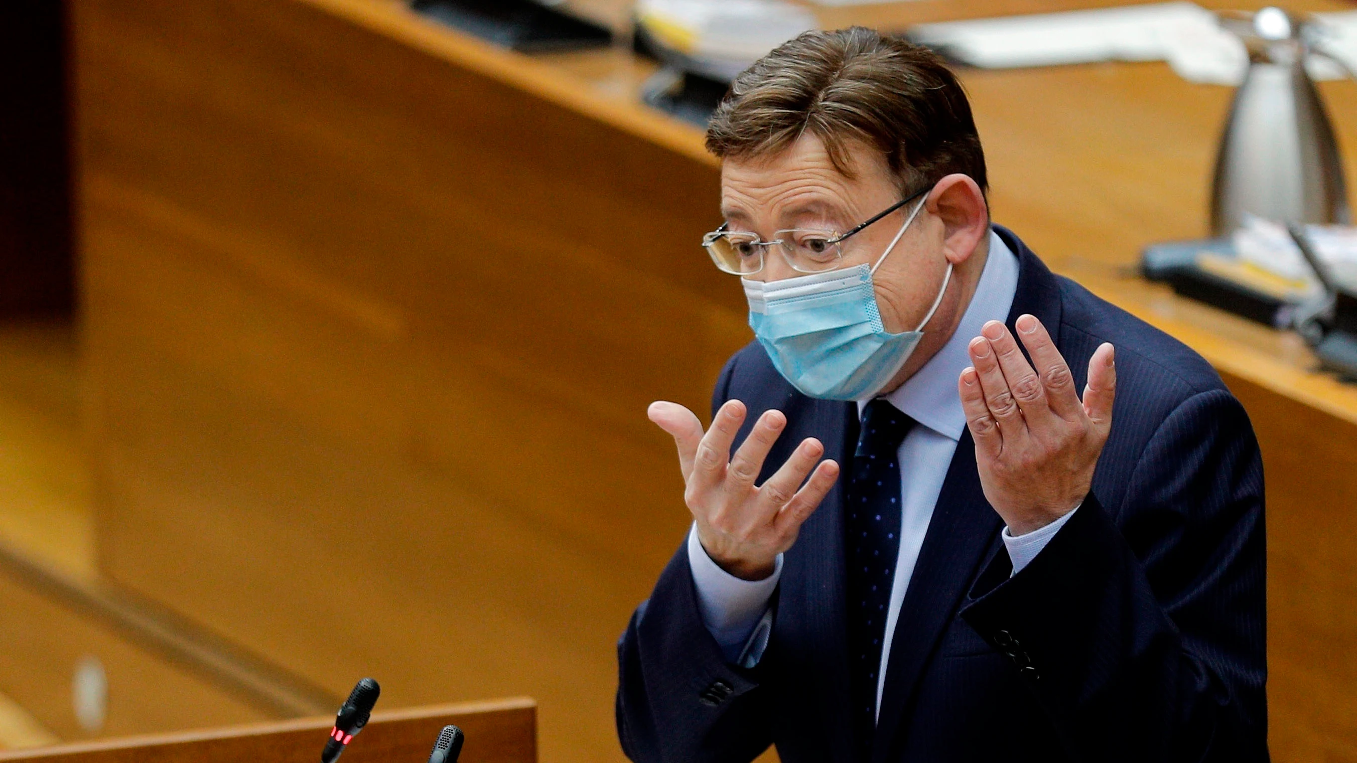 Comunidad Valenciana presenta el plan de desescalada de las restricciones y estudia prorrogar otras medidas hasta finales de marzo El president de la Generalitat, Ximo Puig.