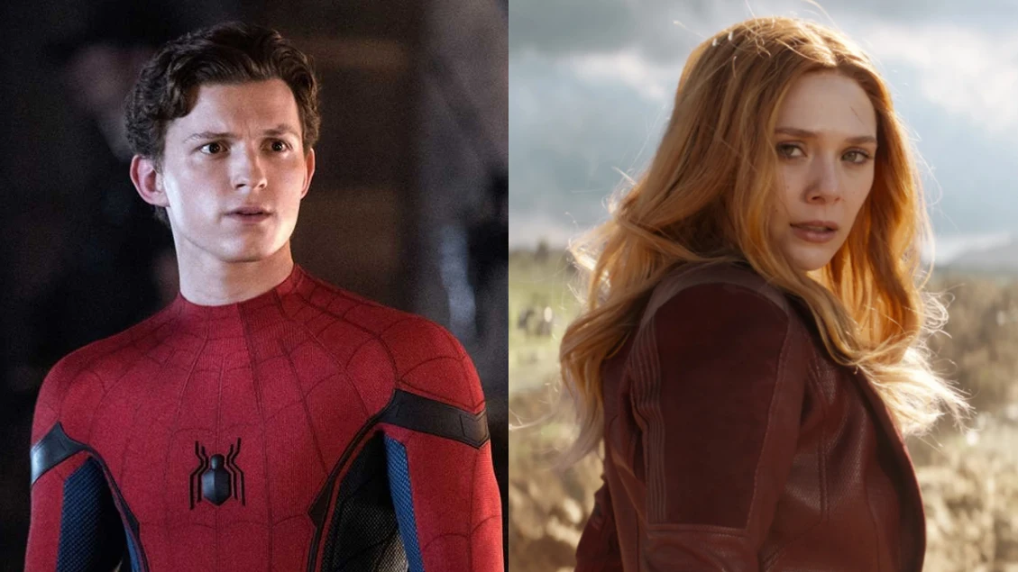 SpiderMan y Bruja Escarlata en Marvel