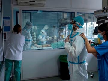 Imagen de un hospital de Madrid durante la pandemia de coronavirus