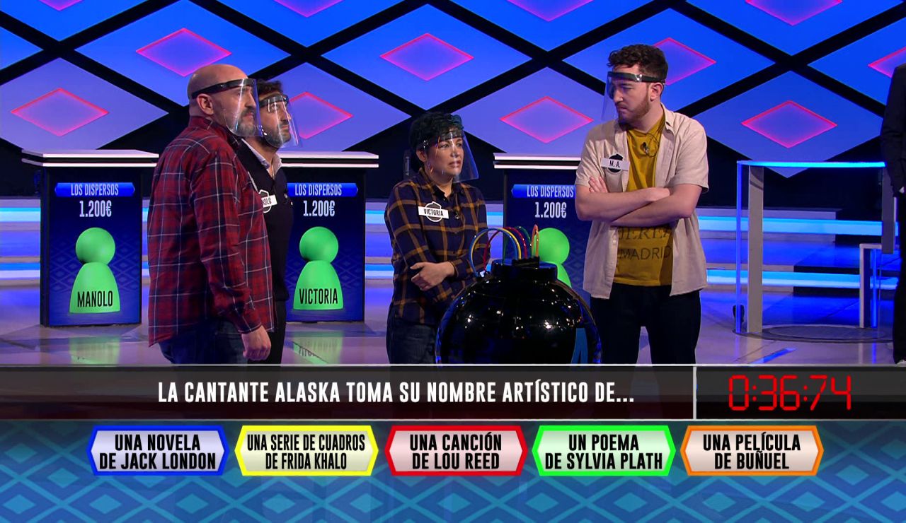La cantante ‘Alaska’ le ‘regala’ el pleno a ‘Los dispersos’ en la fase inicial de ‘¡Boom!’ La cantante ‘Alaska’ le ‘regala’ el pleno a ‘Los dispersos’ en la fase inicial de ‘¡Boom!’