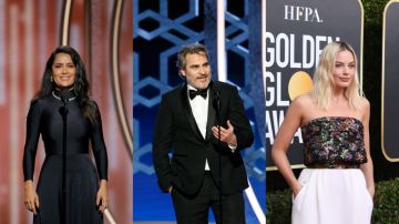 Salma Hayek, Joaquin Phoenix y Margot Robbie en los Globos de Oro