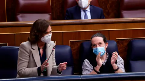Carmen Calvo interviene durante una sesión en el Congreso de los Diputados. Carmen Calvo interviene durante una sesión en el Congreso de los Diputados.
