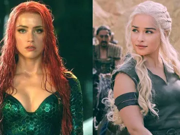 Amber Heard en 'Aquaman' y Emilia Clarke en 'Juego de Tronos' Amber Heard en 'Aquaman' y Emilia Clarke en 'Juego de Tronos'