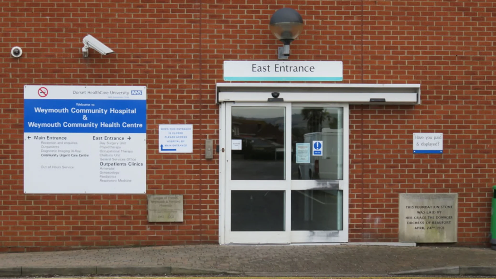 Hospital de Weymouth donde acudió el joven con sepsis Hospital de Weymouth donde acudió el joven con sepsis