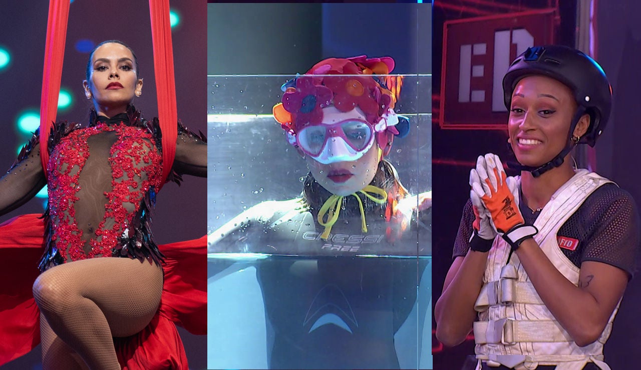 Las acrobacias de Cristina Pedroche, el pique de Ana Peleteiro con Kira Miró y la fugaz Apnea de Ágatha Ruiz de la Prada en el séptimo programa de ‘El Desafío’ Las acrobacias de Cristina Pedroche, el pique de Ana Peleteiro con Kira Miró y la fugaz Apnea de Ágatha Ruiz de la Prada en el séptimo programa de ‘El Desafío’