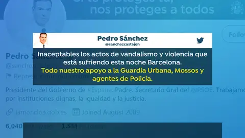 Los políticos critican otra noche de manifestaciones y protestas en Barcelona por la detención de Pablo Hásel Los políticos critican otra noche de manifestaciones y protestas en Barcelona por la detención de Pablo Hásel