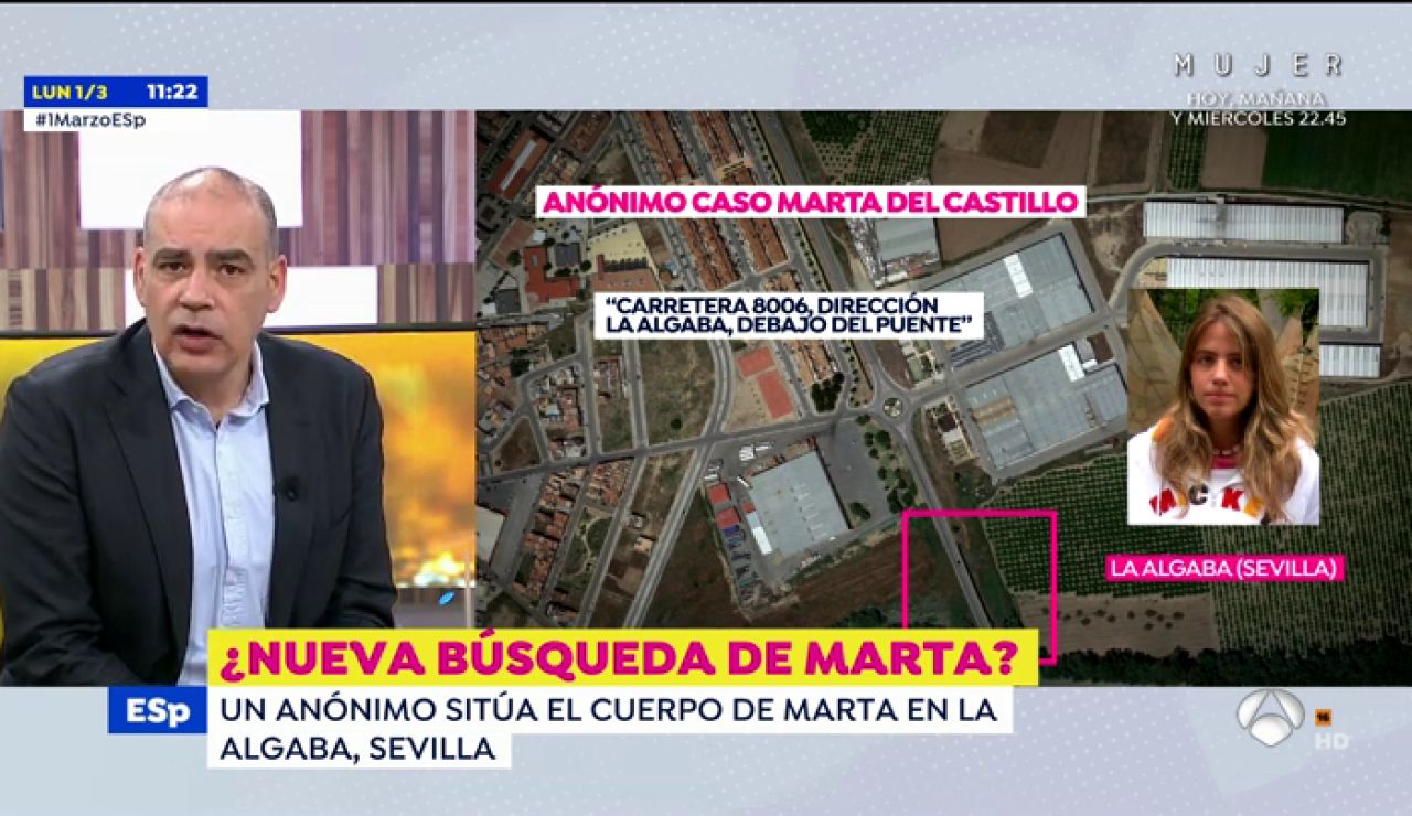 Un anónimo sitúa el cuerpo de Marta del Castillo en La Algaba Un anónimo sitúa el cuerpo de Marta del Castillo en La Algaba