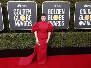 La actriz Olivia Colman en Los Globos de Oro La actriz Olivia Colman en Los Globos de Oro